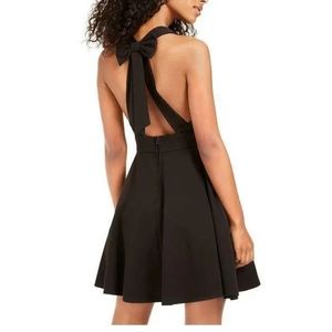 City Studios Black Junior's Bow Back Fit & Flare Dress/ Size: 1